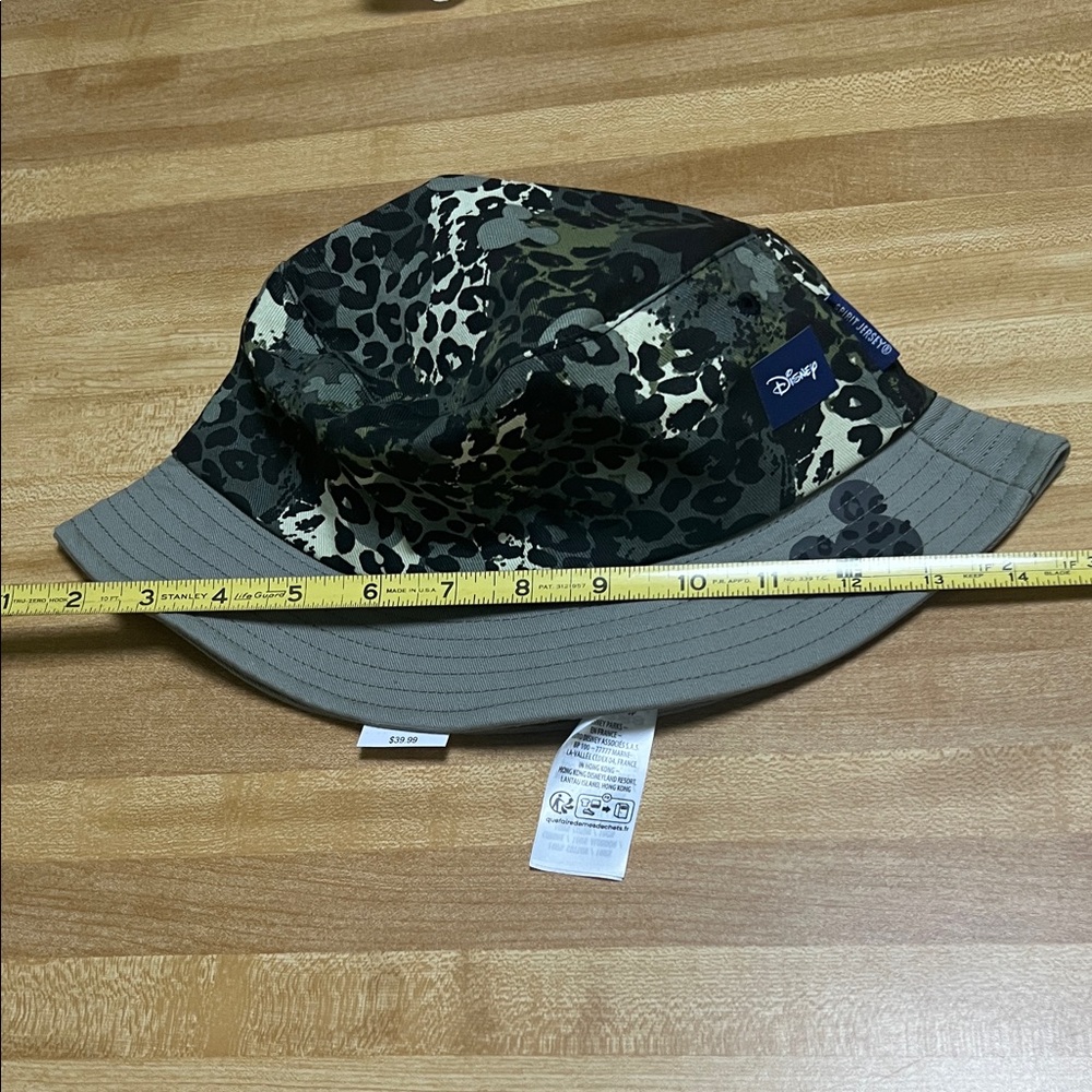 #1464**Disney Gray Leopard Print Bucket Hat - Picture 5 of 12